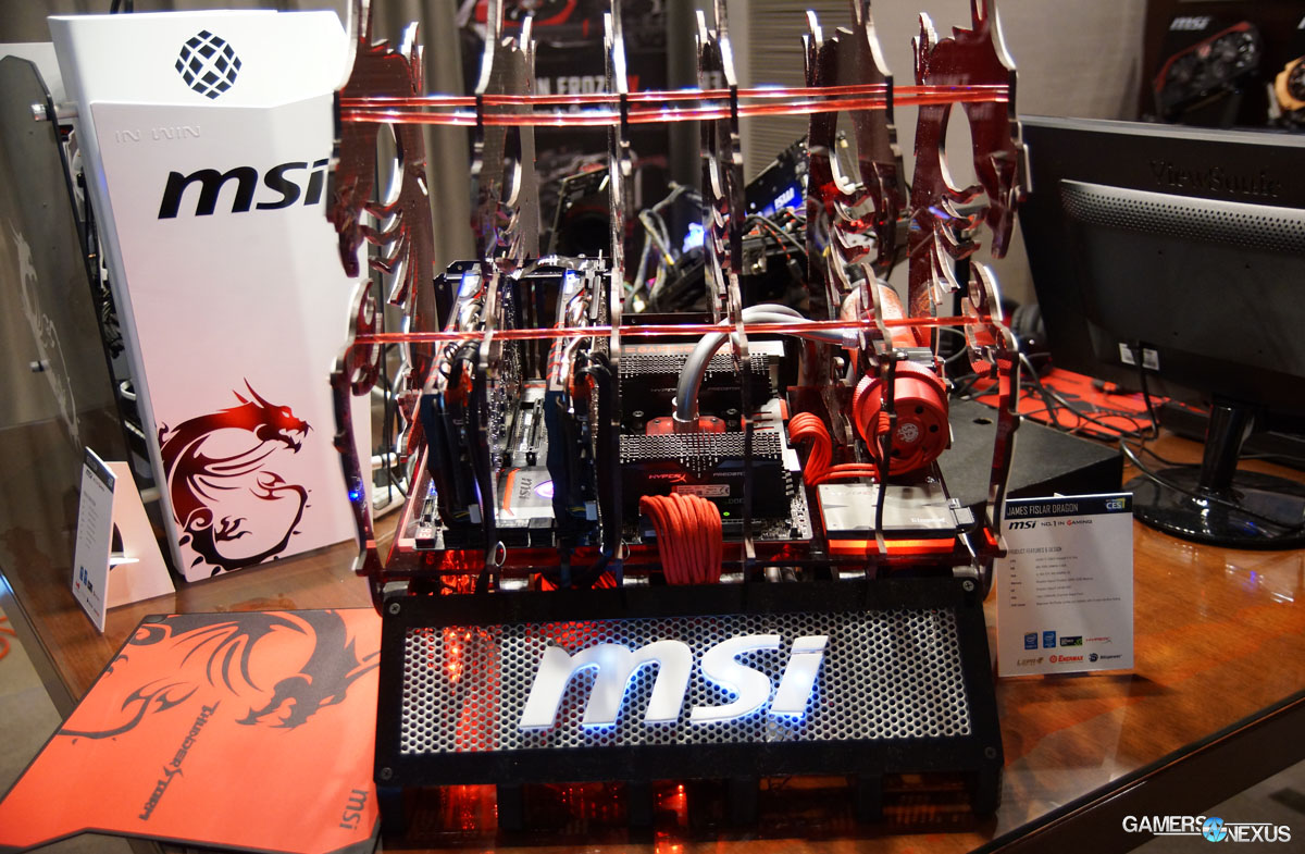 Acrylic Dragon Case Mod At CES White Black Case Mod Gamers Nexus 