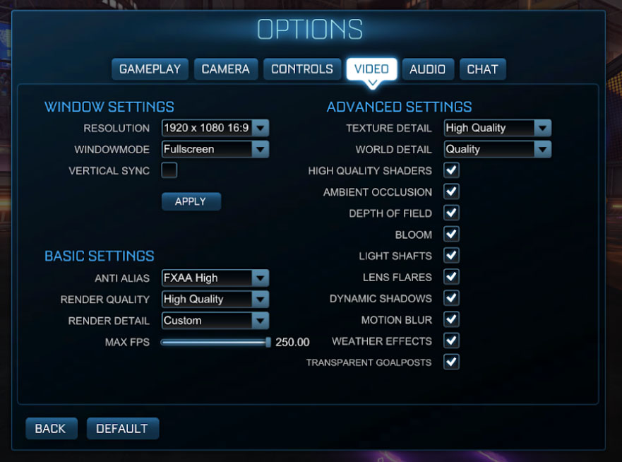 gn bench low end rocket league