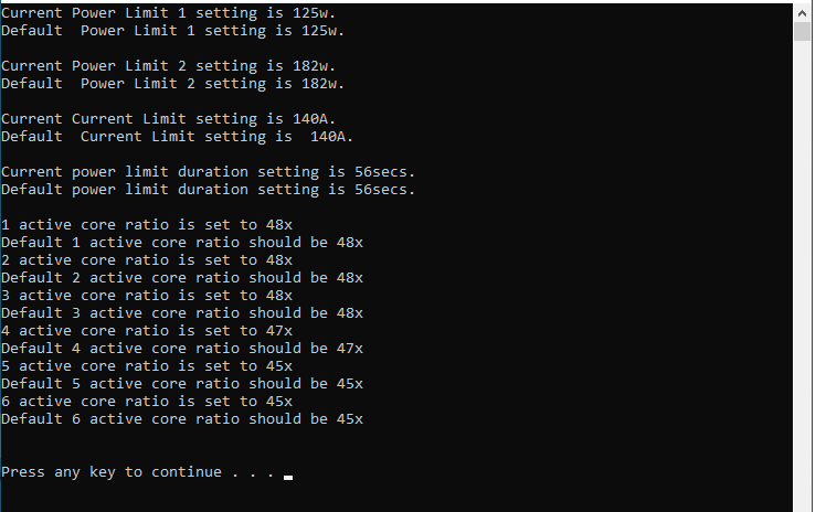 10600k stock settings